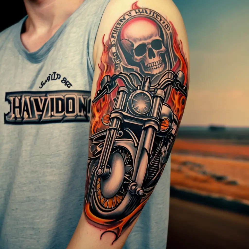 cool Harley Davidson tattoos for men