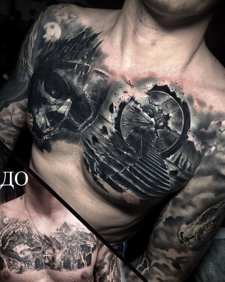 cover up chest tattoos for men 0085