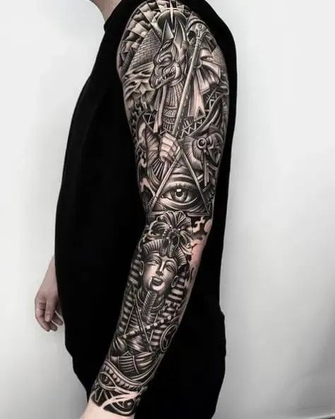 creative Anubis tattoos for men