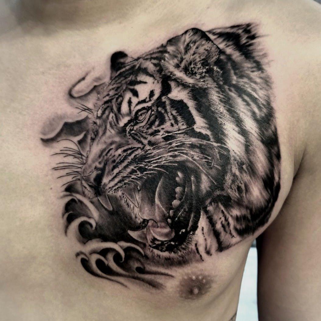 creative chest tattoos for men inspired by clouds