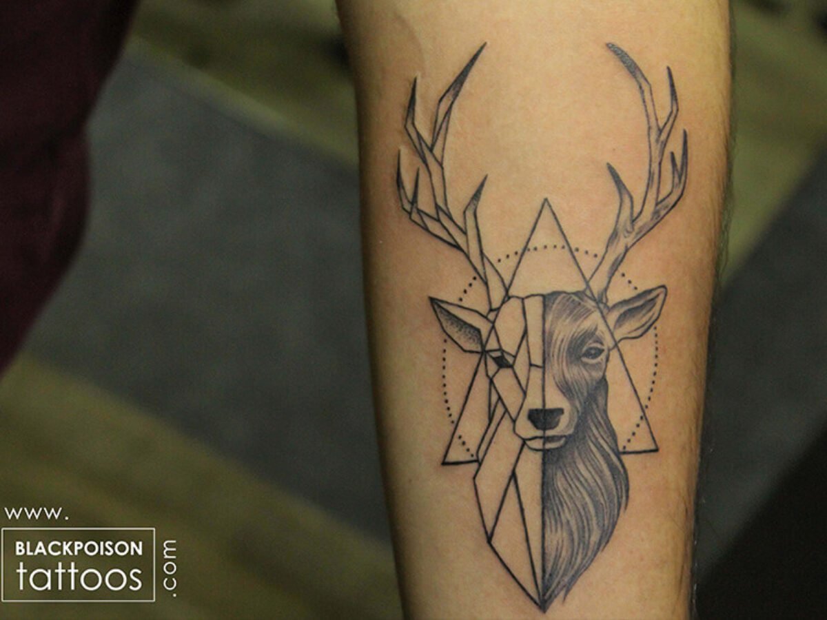 creative deer tattoo ideas for men