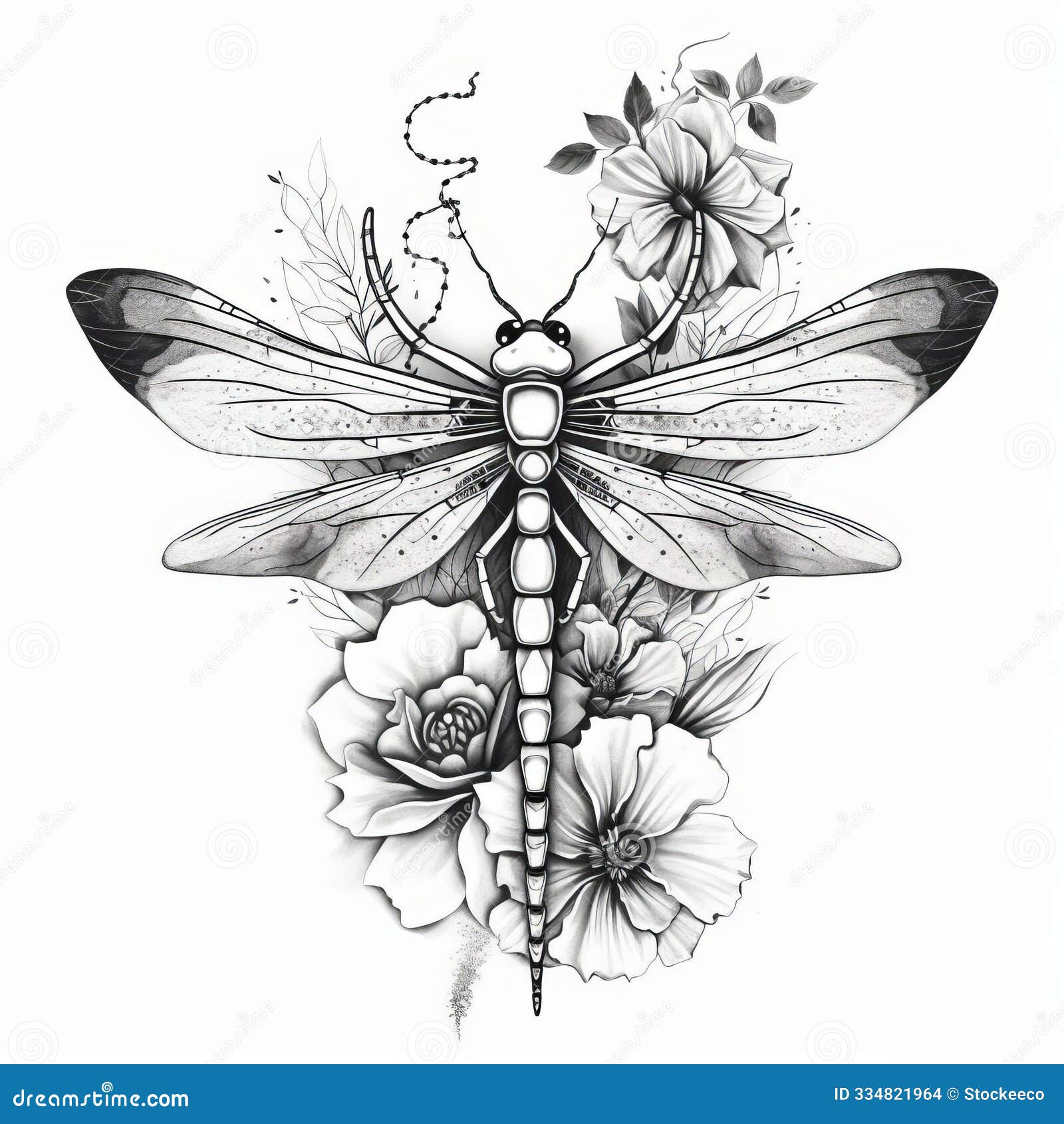 creative dragonfly tattoos for men