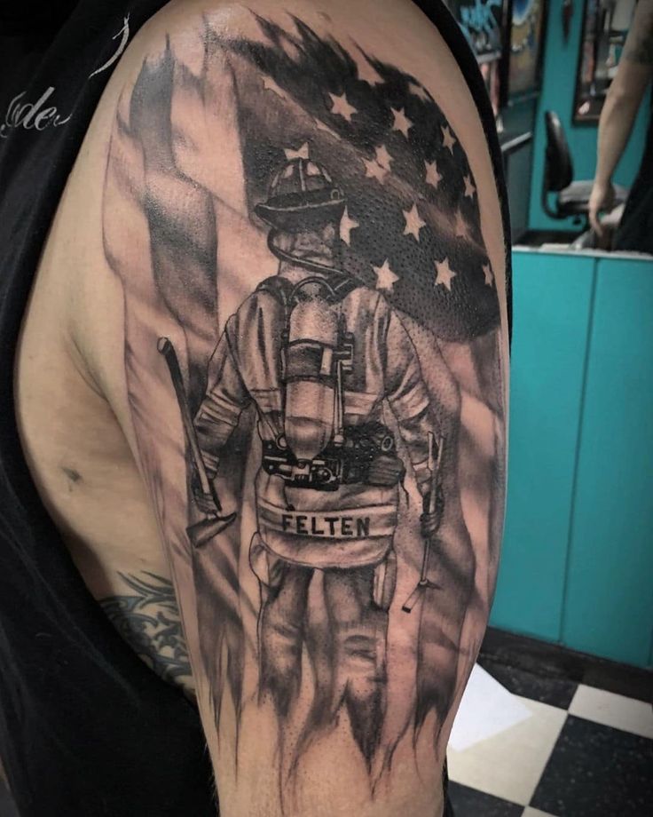 creative firefighter tattoos for men