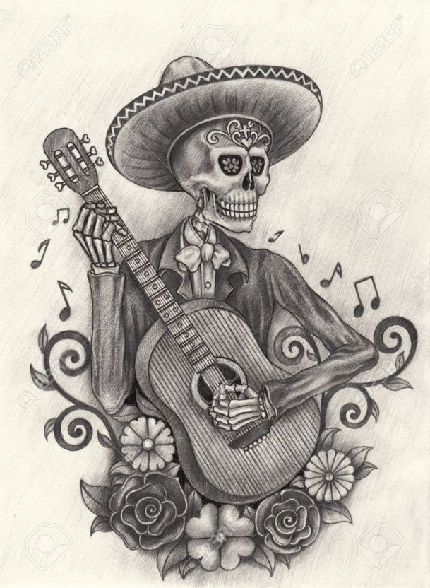 creative ideas for Day of the Dead tattoos for men