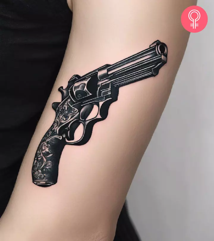 creative ideas for gun tattoos for men