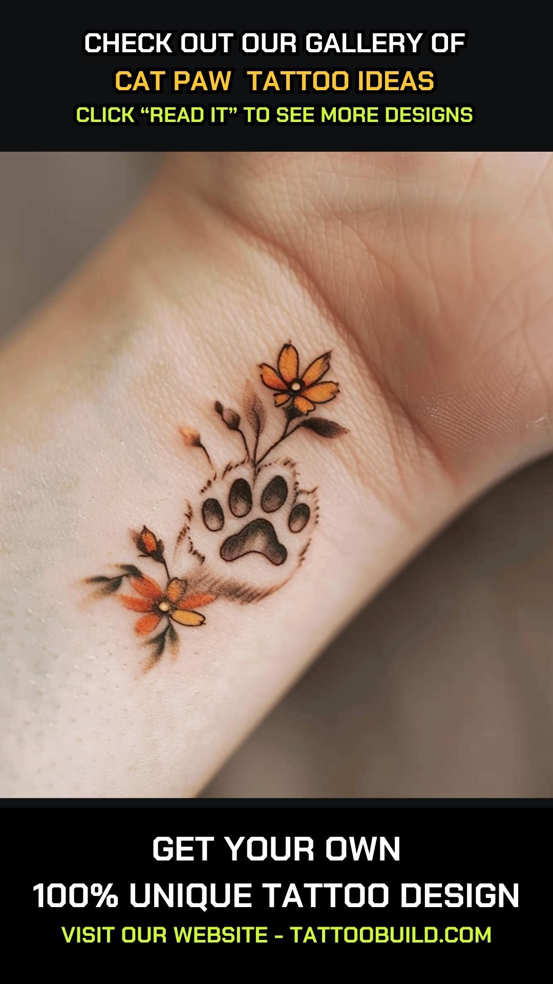 creative ideas for paw print tattoos for men