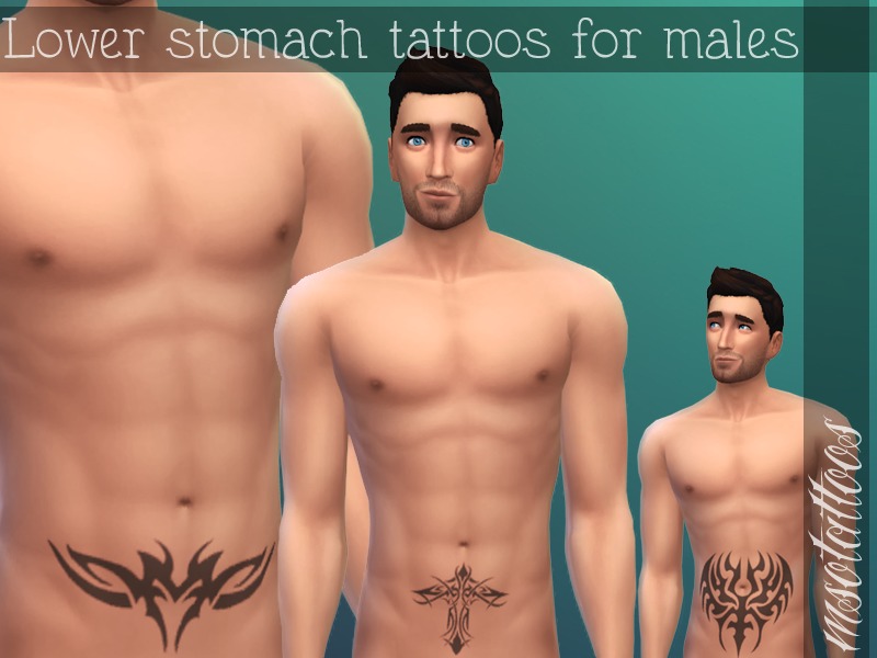 creative male lower stomach tattoos for men