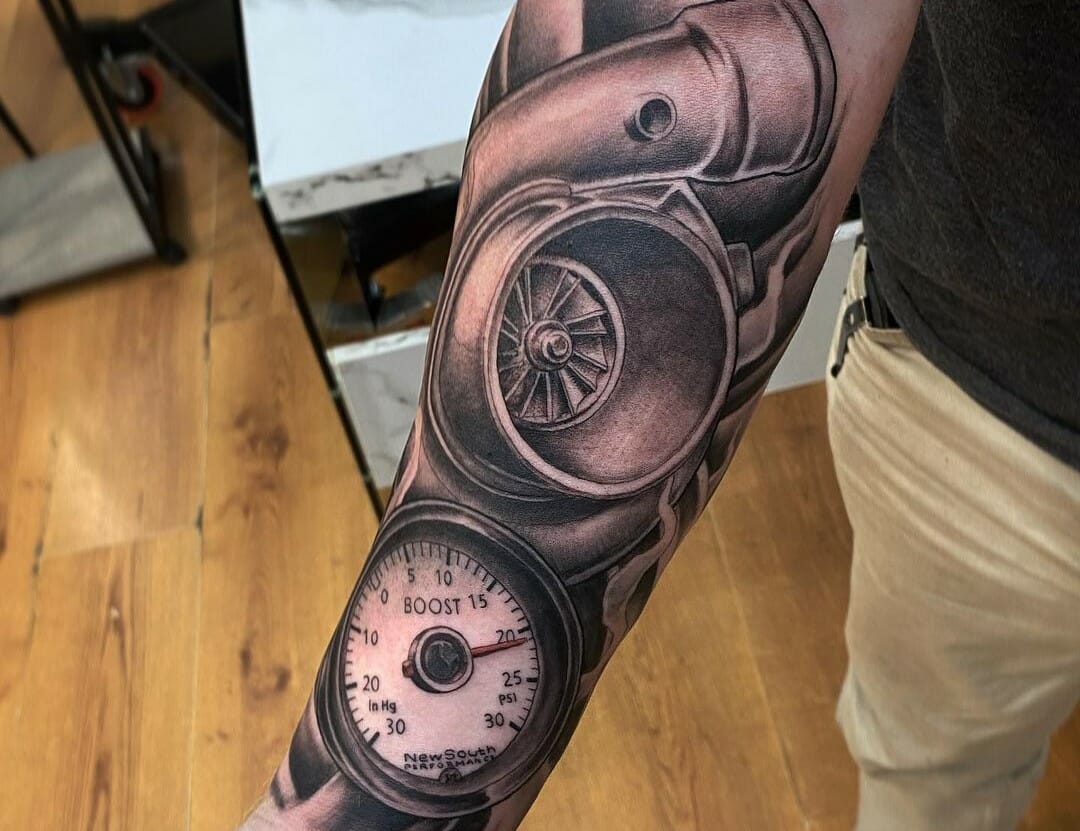 creative mechanic tattoos for men