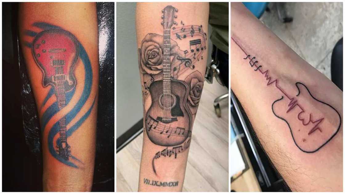 creative music tattoos for men