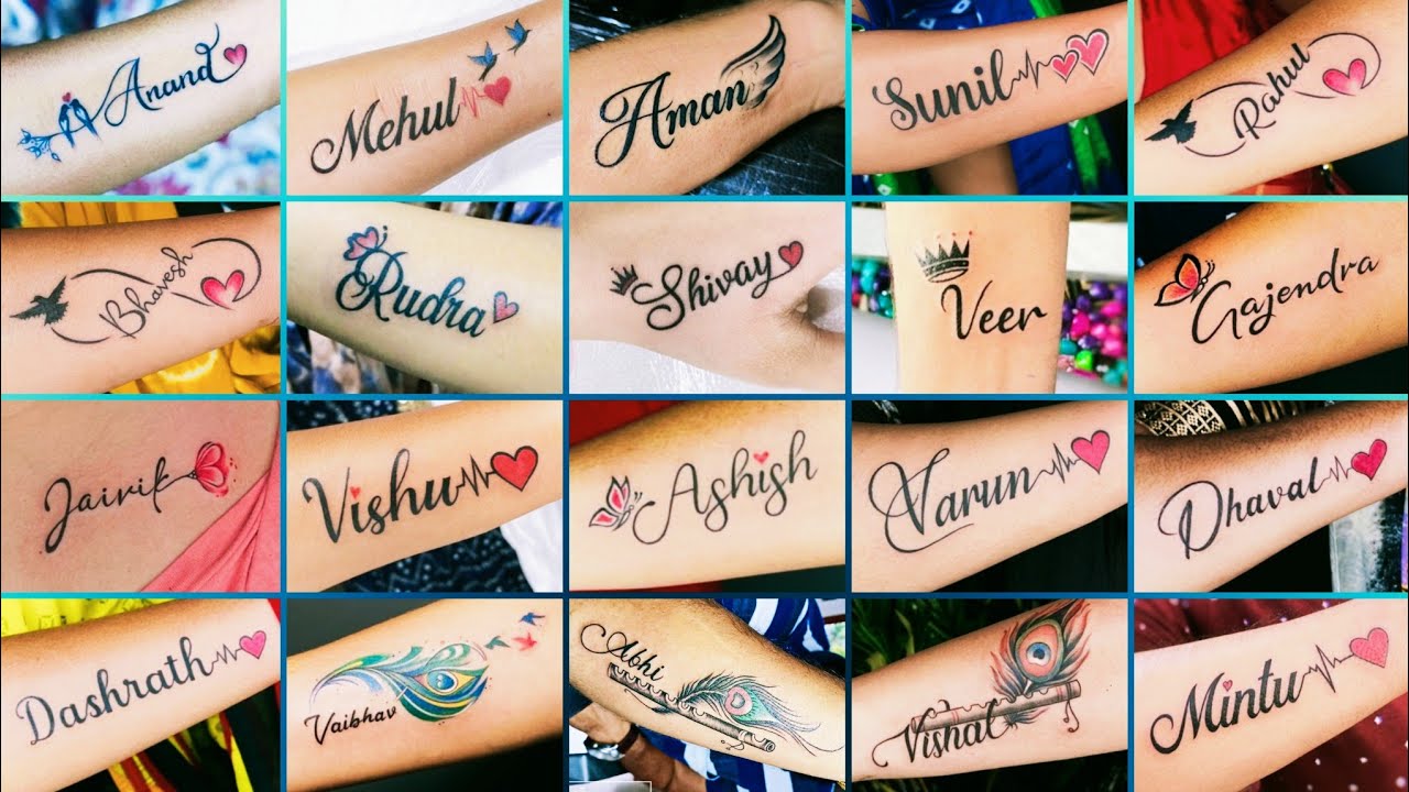 creative name tattoos for men