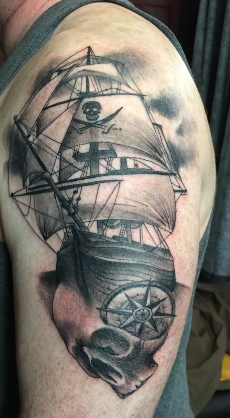 creative Pirate tattoos for men