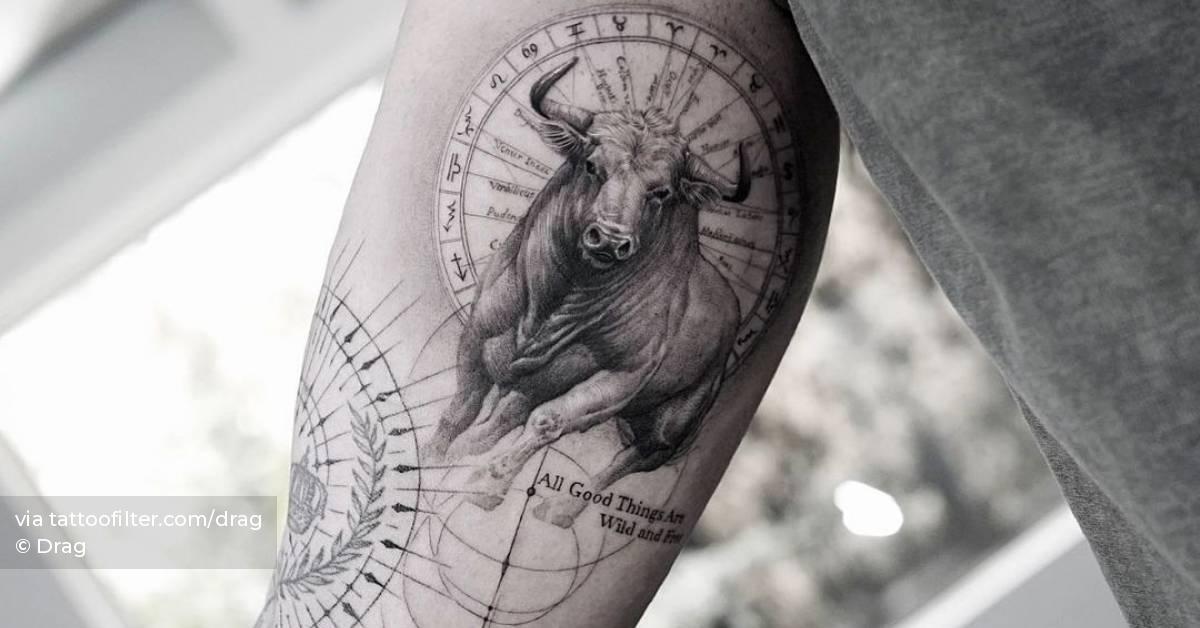 creative Taurus tattoo concepts for men