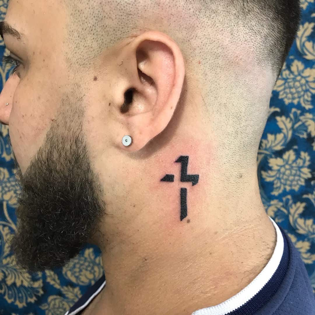 Cross neck tattoos for men 0013