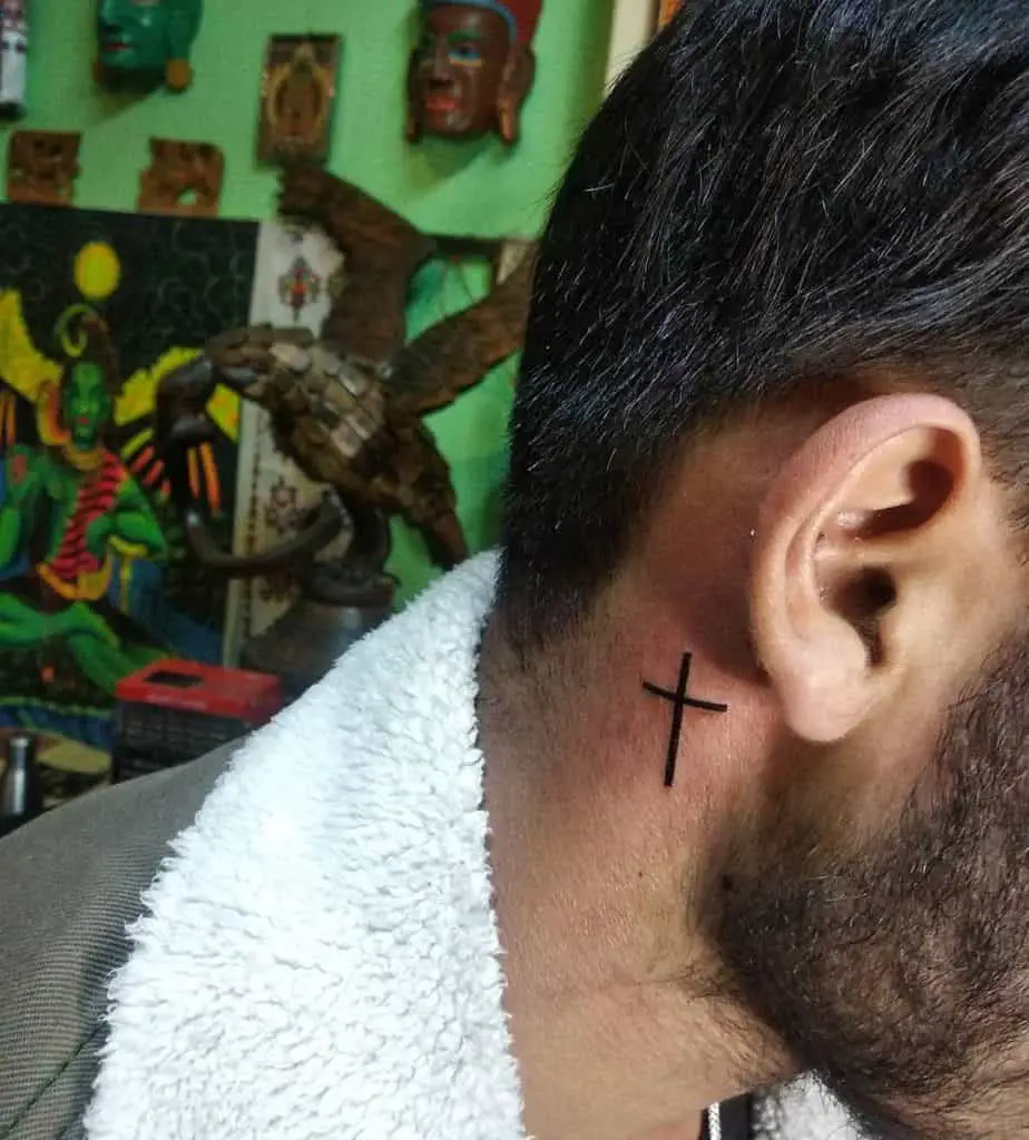 Cross neck tattoos for men 0021