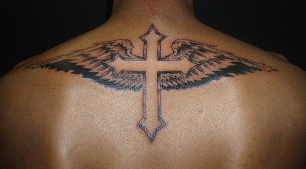 Cross neck tattoos for men 0024