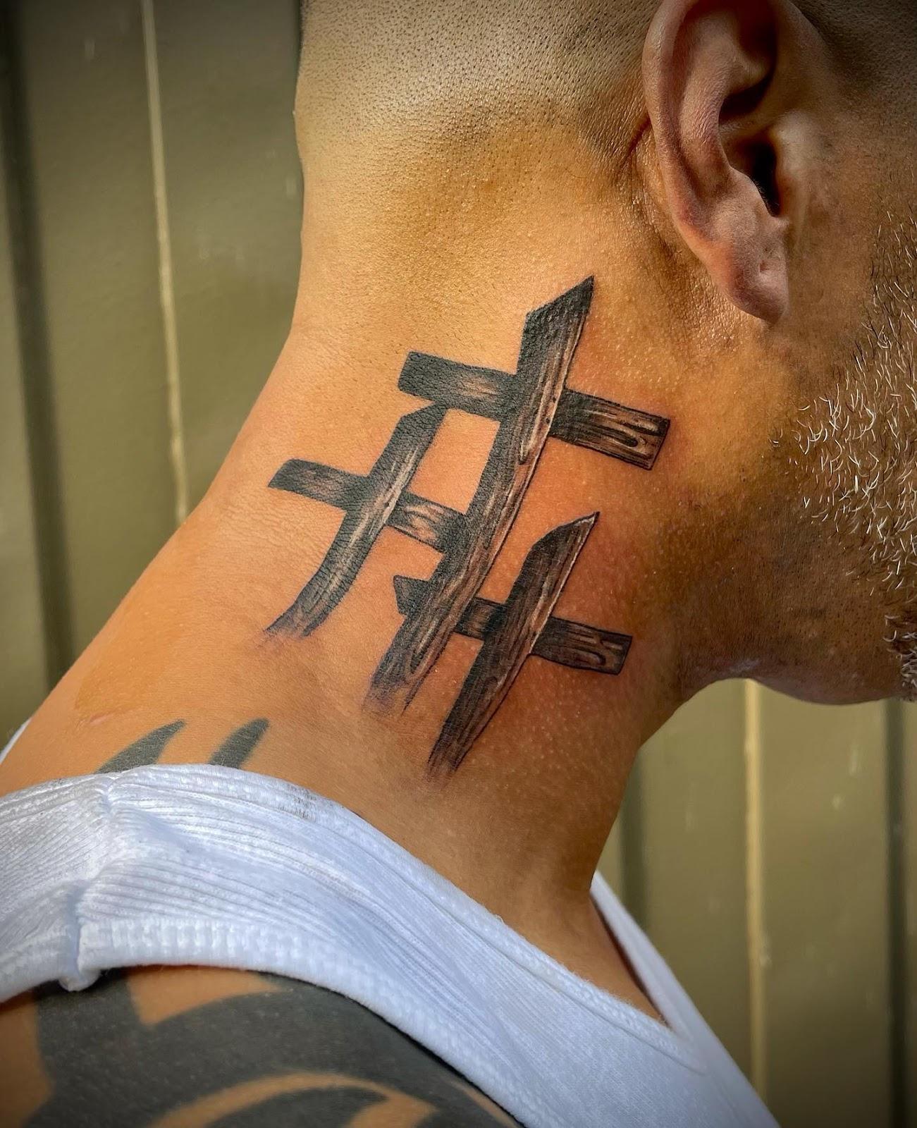 Cross neck tattoos for men 0027