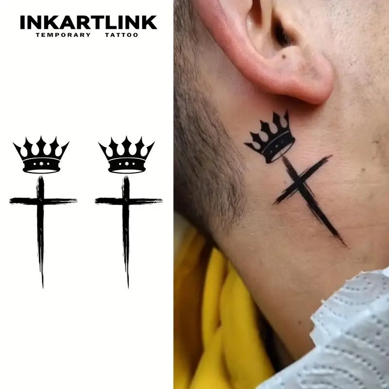 Cross neck tattoos for men 0030