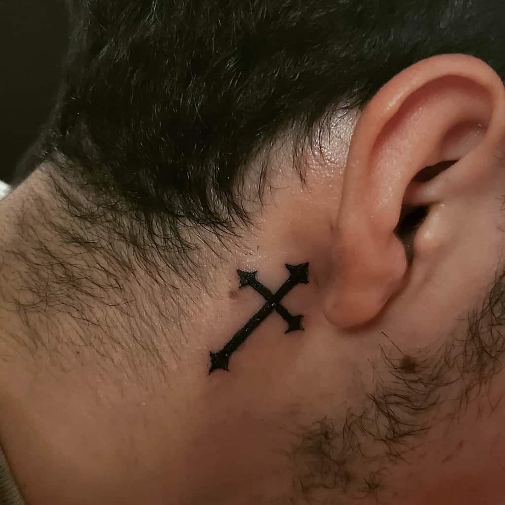 Cross neck tattoos for men 0032