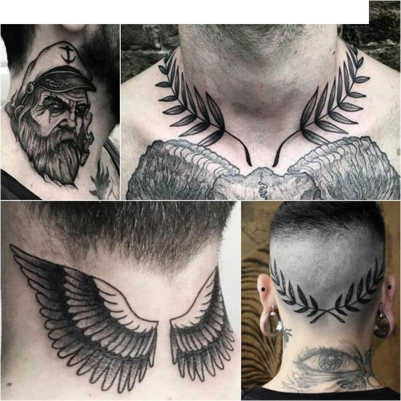 Cross neck tattoos for men 0070