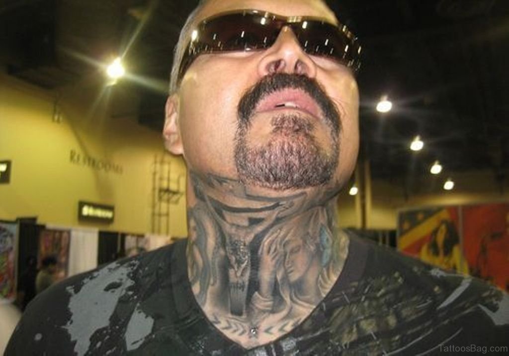 Cross neck tattoos for men 0085