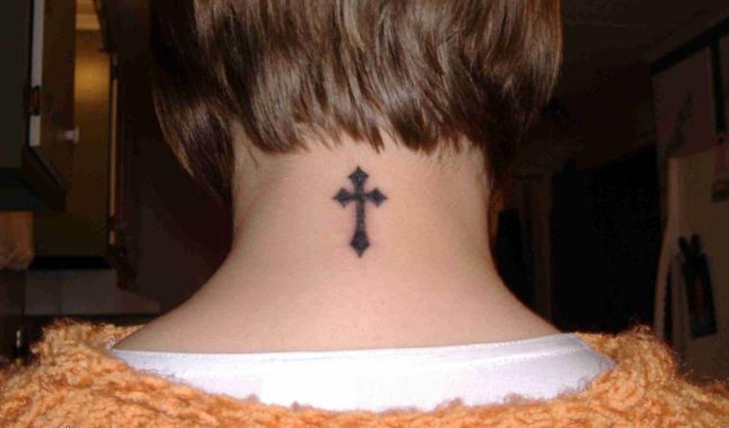 Cross neck tattoos for men 0086