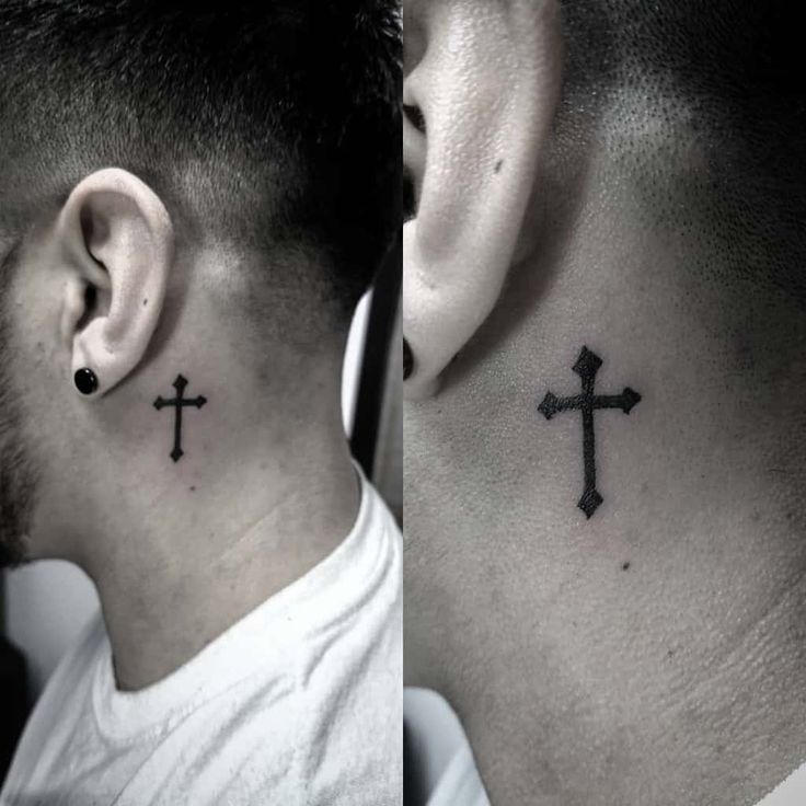 Cross neck tattoos for men 0088