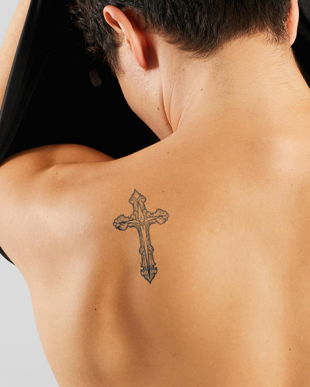 Cross tattoos for men on back 0024