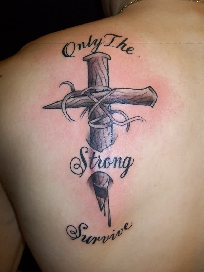 Cross tattoos for men on back 0025