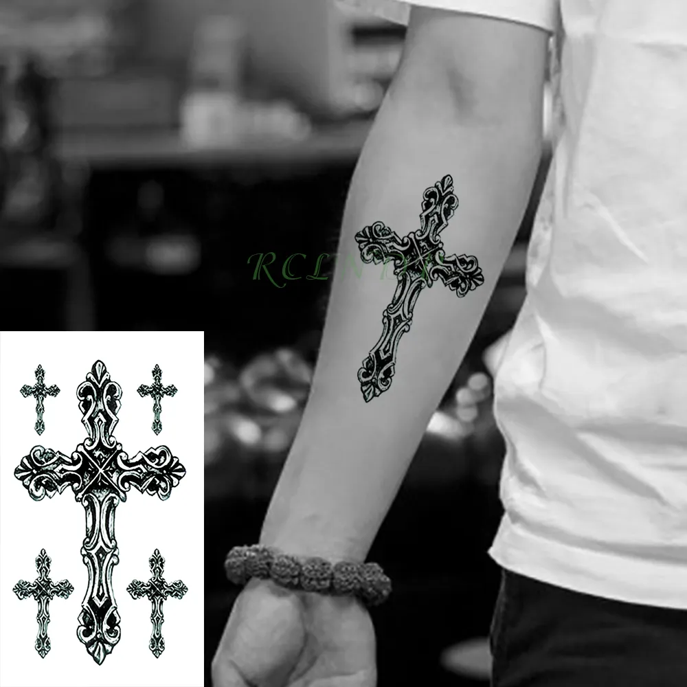 Cross tattoos for men on back 0032