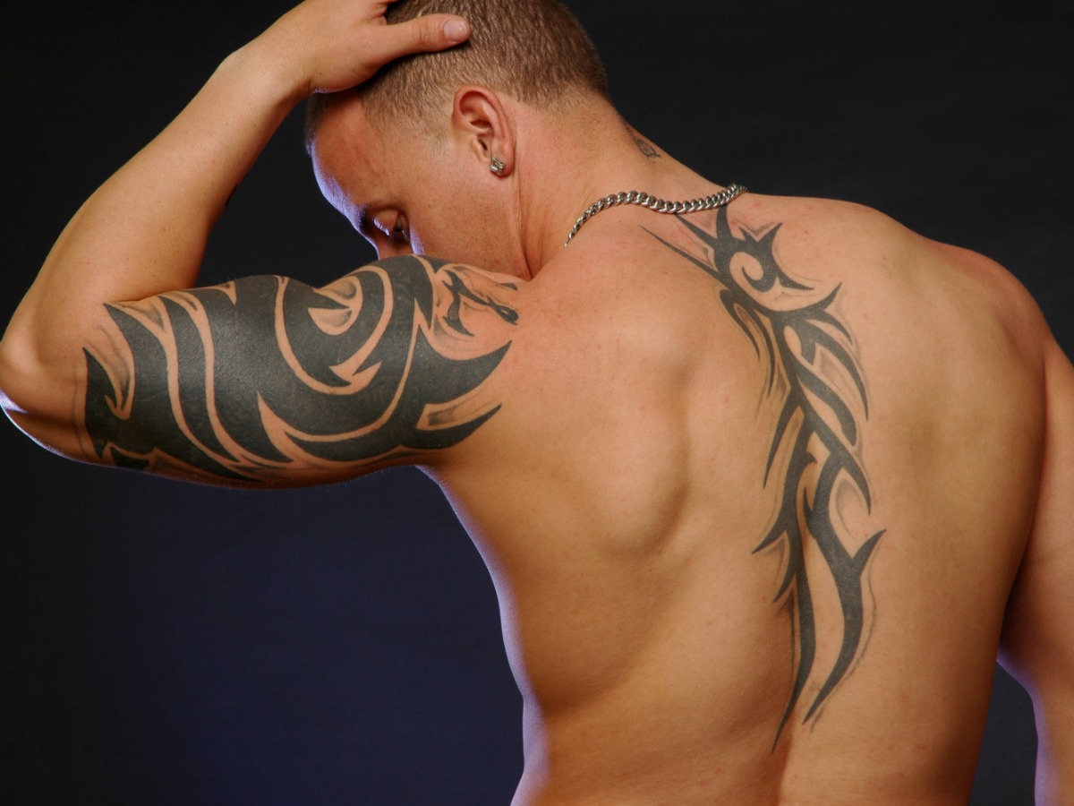 Cross tattoos for men on back 0038