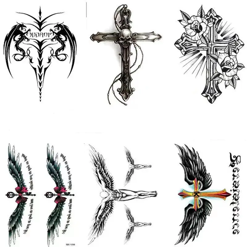 Cross tattoos for men on back 0044