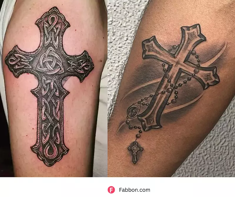 Cross tattoos for men on back 0048