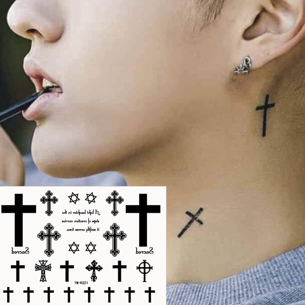 Cross tattoos for men on back 0054