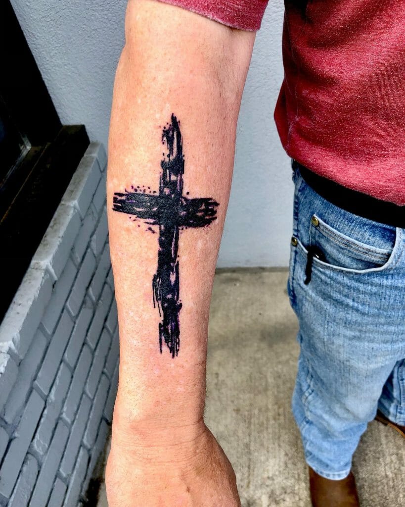 Cross tattoos for men on back 0062