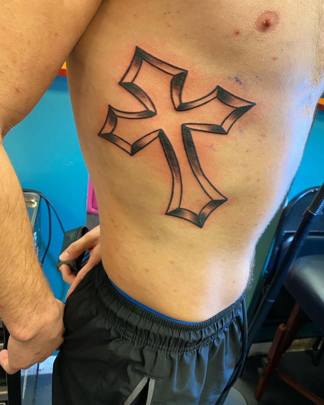 Cross tattoos for men on back 0070