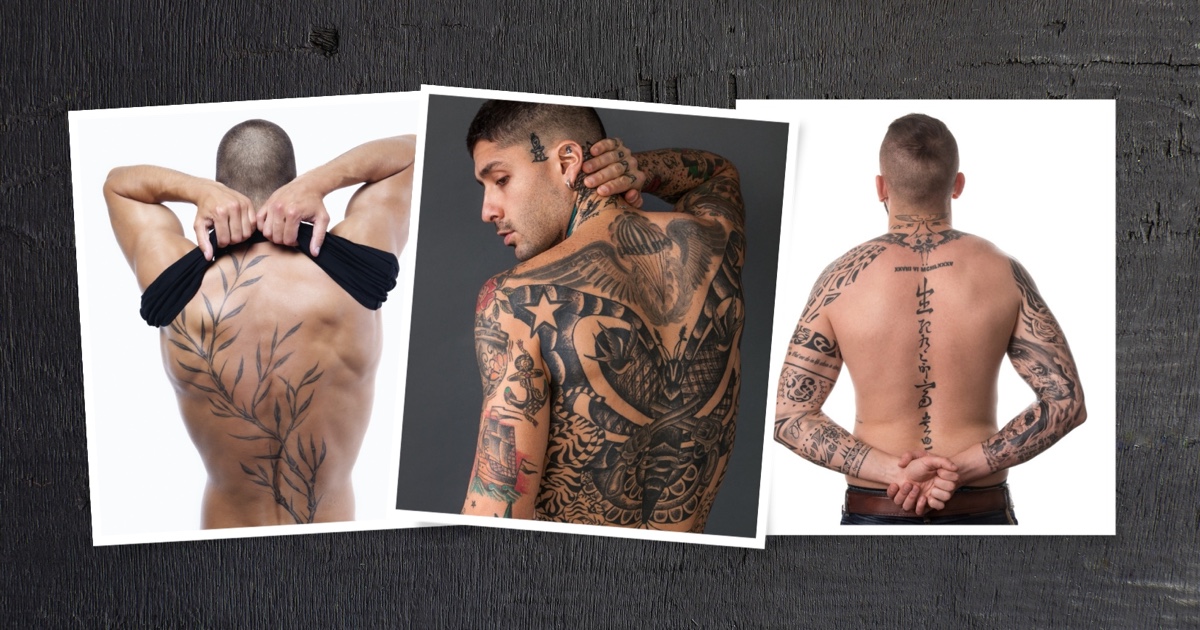 Cross tattoos for men on back 0092