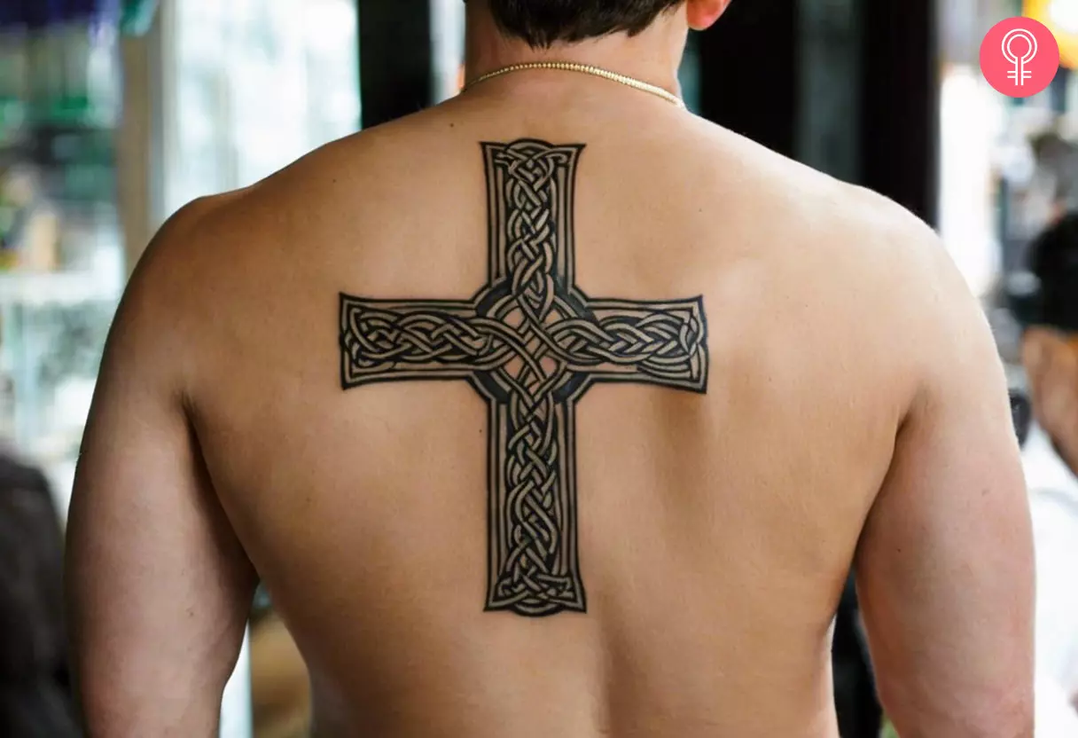 Cross tattoos for men shoulder 0024