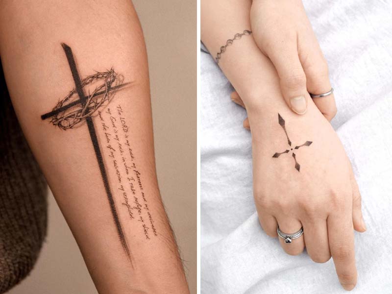 Cross tattoos for men shoulder 0030