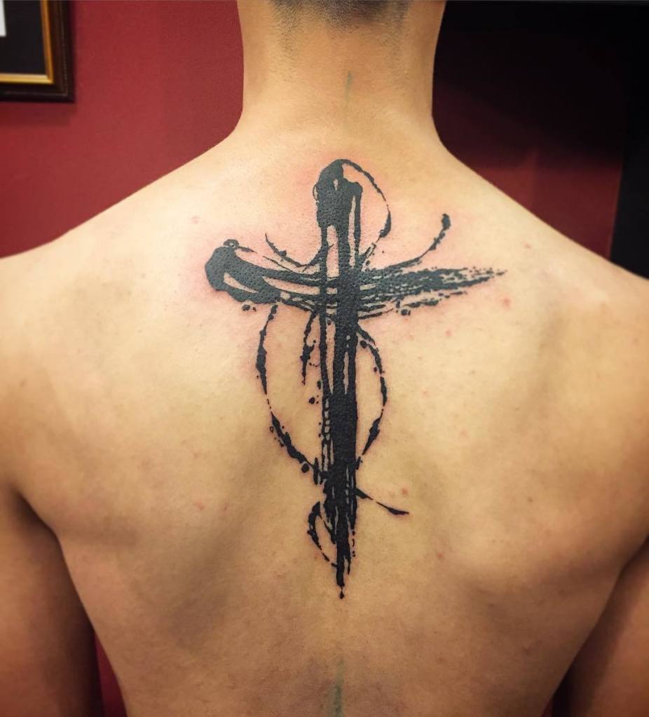 Cross tattoos for men shoulder 0032