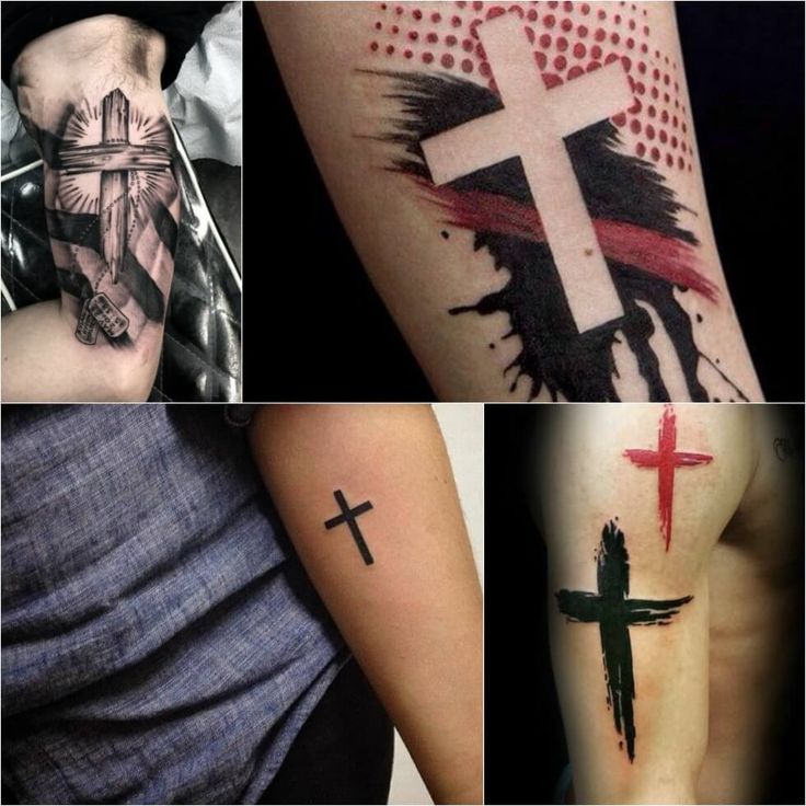 Cross tattoos for men shoulder 0060