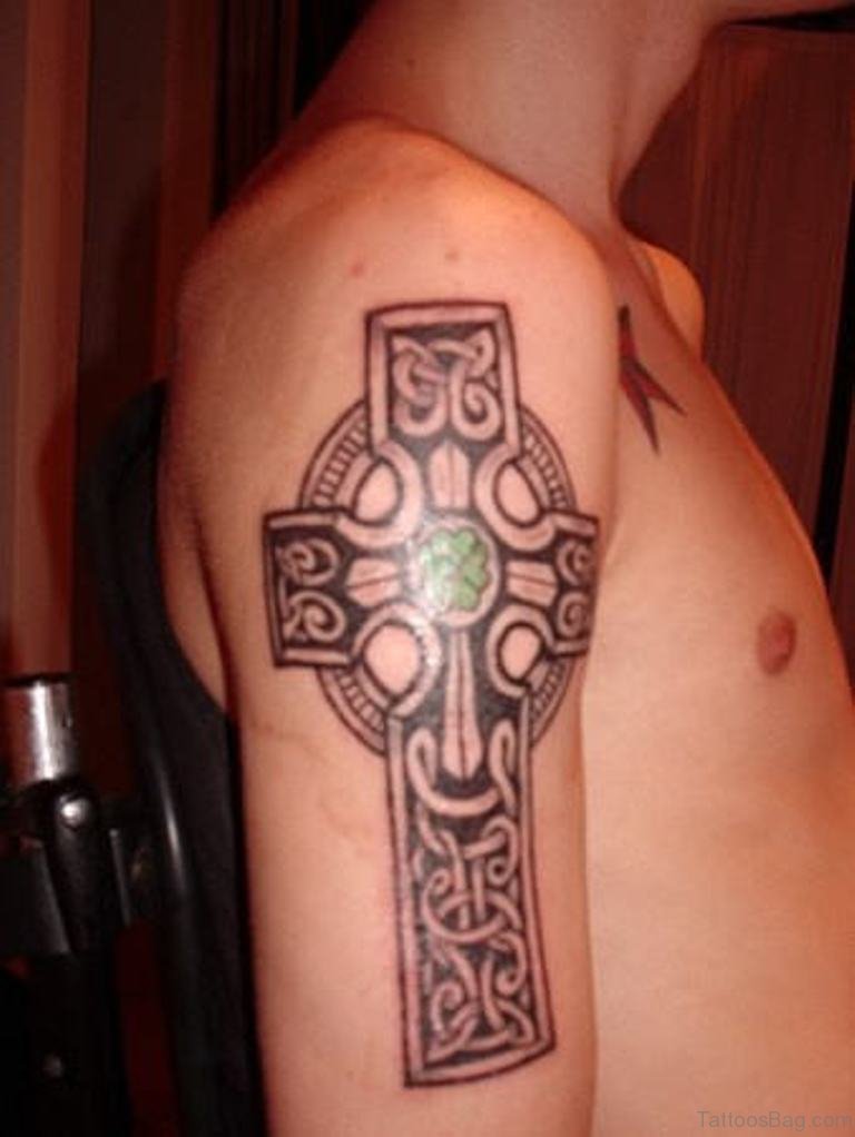 Cross tattoos for men shoulder 0082