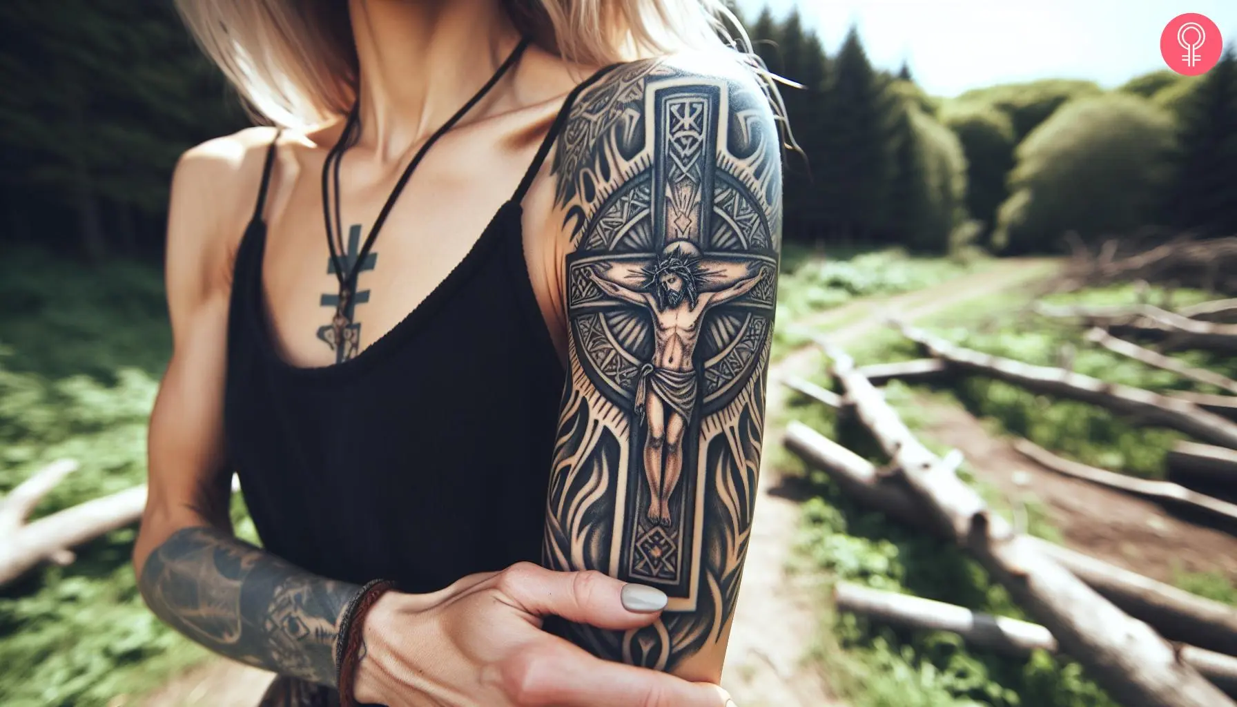 Cross tattoos for men shoulder 0098