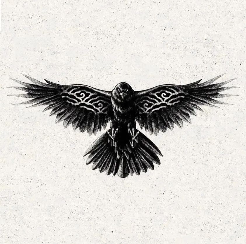 crow tattoo ideas for men