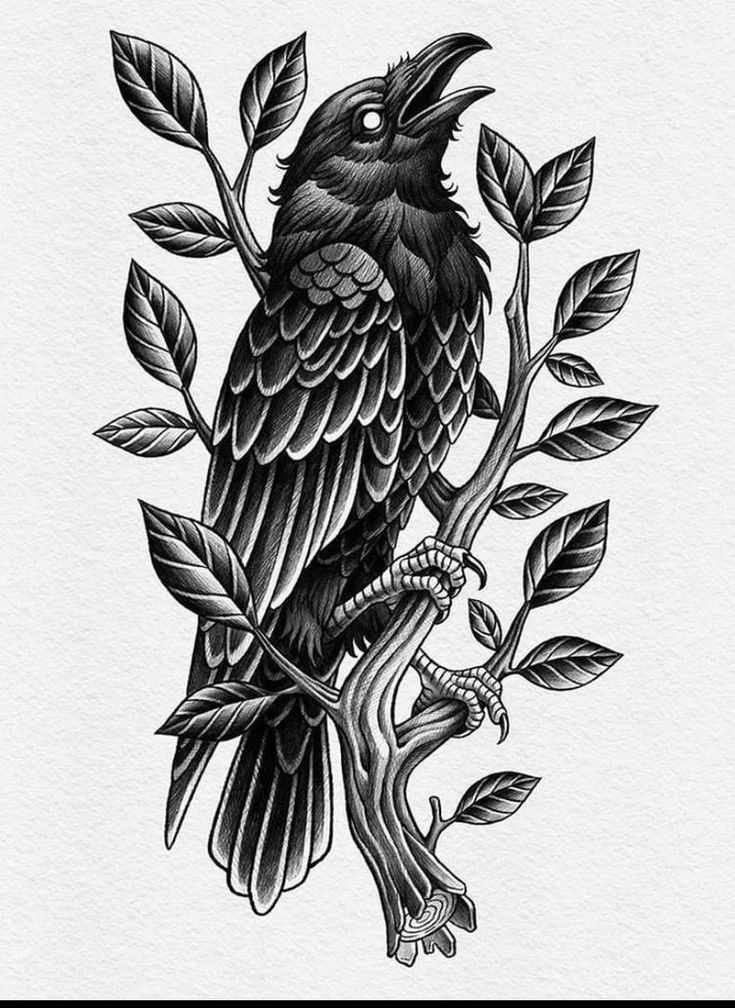 crow tattoos for men 0011