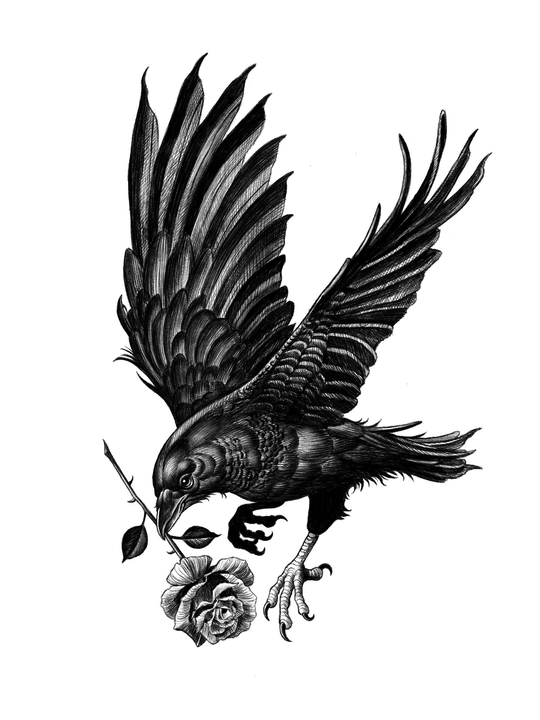 crow tattoos for men 0014