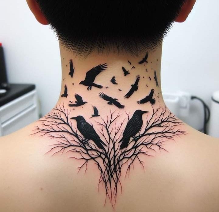 crow tattoos for men 0017