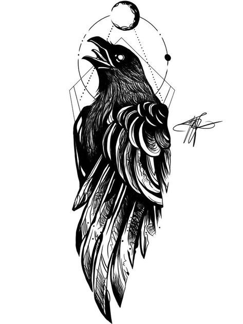 crow tattoos for men 0023