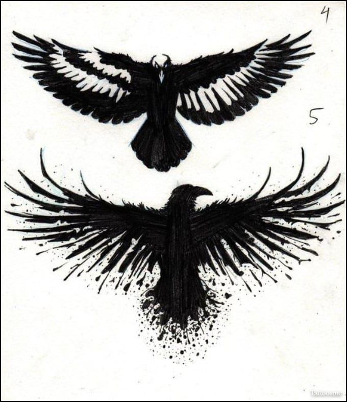 crow tattoos for men 0026