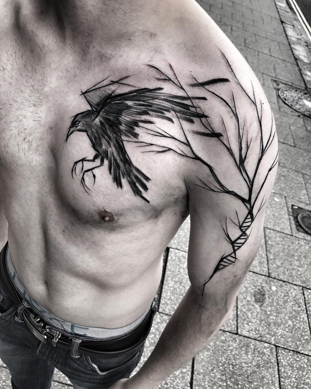 crow tattoos for men 0034