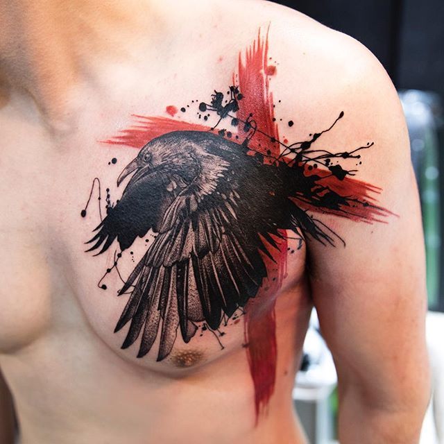 crow tattoos for men 0041